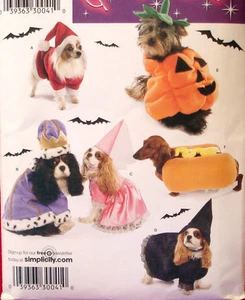SEWING PATTERN Simplicity 3952 Dog Pet SANTA PUMPKIN HOT DOG WITCH KING Sm-Med - Picture 1 of 3