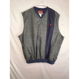 Gilet Wrangler 20X uomo XL blu/verde a quadri senza maniche nylon western o preppy - Foto 1 di 5