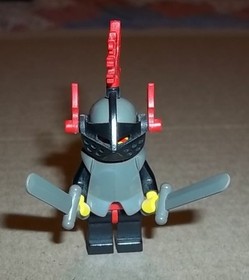Lego Vintage Black Knight Minifigure 1992 red dragon plume 6009 cas168