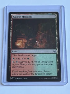 Savage Mansion 183 MTG Marvels Spider-Man 2025 Near Mint Non Foil Land - Picture 1 of 13