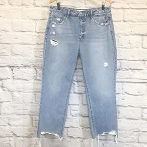 Flying Monkey 31 Angie High Rise Rigid Crop Straight Women’s Jeans Distressed - Picture 1 of 8