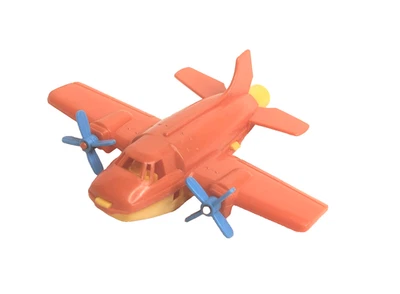 Vintage Turbo Prop Bruder Toy Whistle Plastic Airplane Orange, Yellow & Blue 4x4 - Image 1 of 4