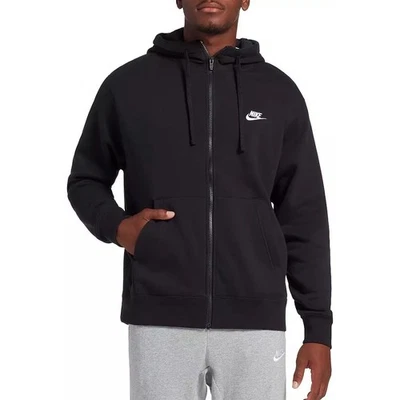 Nike Men 2X Logo Black Hoodie Zipper Jacket Casual Athleisure Comfy Activewear - Image 1 of 4
