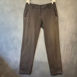 Adidas Golf Performance Trousers Zipper Pockets Womens Size 8 Preppy Windbreaker - Picture 1 of 13