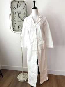 Bonpoint Crisp Cotton Pyjama Weiß Damen EU 34 (US 4 oder XS) Nie Getragen Neu mit Etikett - Bild 1 von 11