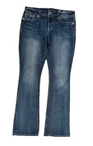 Ariat Jeans donna 32x33 blu bootcut impreziosito tasche western leggi - Foto 1 di 21