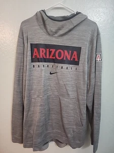 Nike Arizona Wildcats Hoodie Adult 2X Gray DriFit Hooded Sweatshirt Pullover - Picture 1 of 6