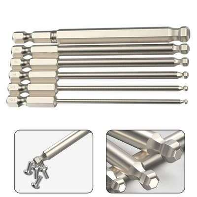 High Precision Ball End Hex Screwdriver Bit for Efficient Work 100mm Long - Image 1 of 4