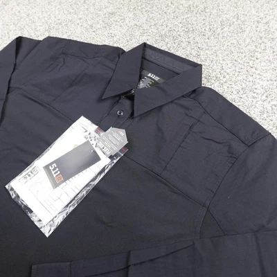 NEW 5.11 Tactical Shirt Mens 2XL Blue Long Sleeve Flex Tac Button Up Uniform - Image 1 of 4