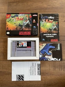 Earthworm Jim 2 (Super Nintendo SNES) CIB w Inserts Manual & Poster - Picture 1 of 17