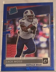 ZACK MOSS 2020 Panini Donruss Optic Rated Rookie RC Hyper Blue Prizm #180 - Foto 1 di 2