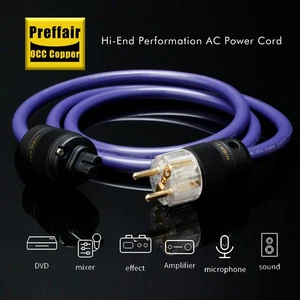 Preffair OCC Copper US/ Schuko Power Cord Cable With Figure 8 IEC C 7 Female - Picture 1 of 10