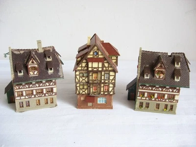 SM49* FALLER  N Konvolut Stadthaus 3 Stück gebaut Basteln! - Bild 1 von 4
