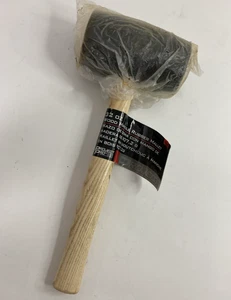 Project Pro 32 Unzen glatte Oberfläche doppelseitiger Gummikopfhammer Hartholzgriff NEU - Bild 1 von 5