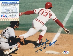 DAVE CONCEPCION  CINCINNATI REDS  1975-76 WS CHAMPIONS  PSA AUTHEN  SIGNED 8x10 - Picture 1 of 1