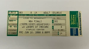 Los Angeles Lakers NBA Finals Home Court Advantage June 16, 2000 Ticket Stub - Picture 1 of 2