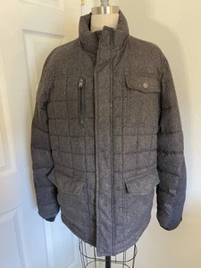 Mens Marc Anthony Winter Wool Blend Quilted Coat Jacket Zipper & Button Size XL - Picture 1 of 14