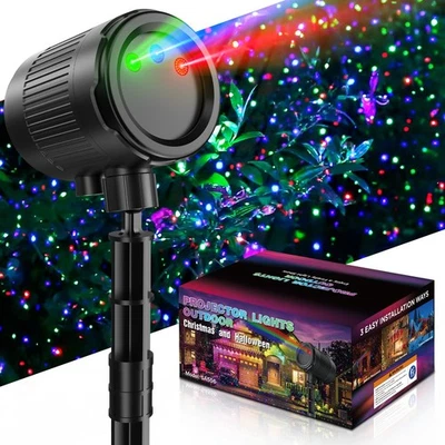 Projector Lights Christmas Outdoor Indoor 3 Color Firefly Show Ip65 Waterproof - Image 1 of 4