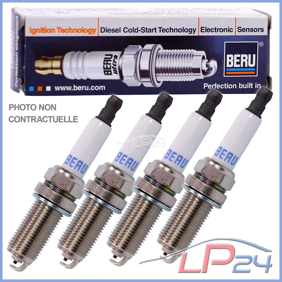 4x BOUGIE D'ALLUMAGE BERU ULTRA Z121 14FGH-8DTURX0 POUR MERCEDES BENZ VANEO 1.6 - Photo 1/1