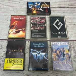 HAIR METAL 7 Cassette Tape Lot Stryder Giuffria Rising Force Loudness Thunder - Picture 1 of 4