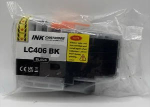 Generic LC-406BK black ink cartridge fits Brothers MFC Series - Picture 1 of 3
