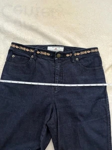 Real Clothes Jeans Damen Gr. 2P blaue gerade Jeans High-Rise mit Stickerei - Bild 1 von 8