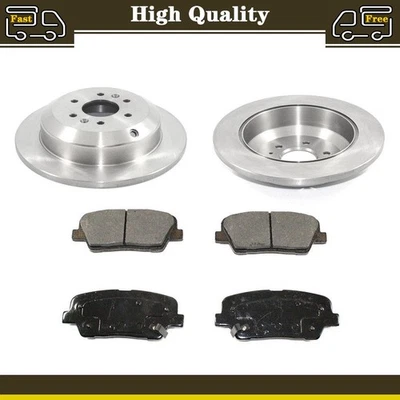 Rear disc brake pads and rotors Fits 2009 Kia Borrego 2010 Kia Borrego - Image 1 of 4