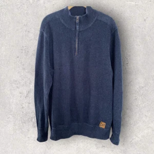 Eddie Bauer Sport Shop Men’s Pullover Sweater 1/4 Zip Sz XL Tall. Navy - Picture 1 of 4
