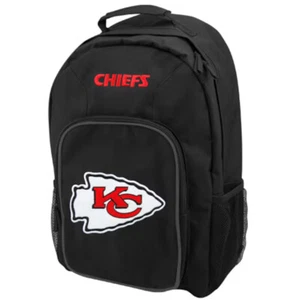 Kansas City Chiefs NFL Southpaw Black Embroidered Backpack School Bag - Picture 1 of 5