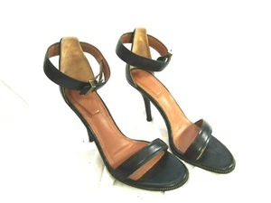 GIVENCHY Ankle Strap Zipper Trim Leather Sandal/Heel 38,5 - Picture 1 of 12