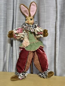 Katherine's Collection RARE Vtg 21" Bunny Rabbit Puppet Paper Mache Handmade - Picture 1 of 8