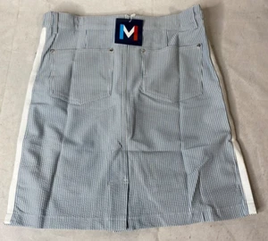 NEU MOVETES DAMEN SEERSUCKER SKORT TÜRKIS NADELSTREIFEN WEISSE STREIFEN VERSCHIEDENE QUALITÄT - Bild 1 von 10