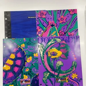Vintage 1994 Mead Trapper Portfolio Super Shades Taschenordner Vogel Tukan Schildkröte - Bild 1 von 10
