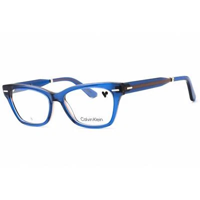 Calvin Klein Women's Eyeglasses Blue/Nude Cat Eye Full Rim Frame CK23512 538 - Image 1 of 2
