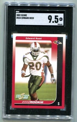 2002 Score Ed Reed RC #324 SGC 9.5 MINT+ HOF - Image 1 of 2
