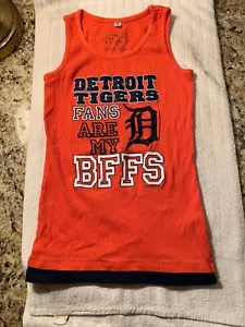 Detroit Tigers MLB Genuine Merchandise Size 8 Girl/Female Tank Top Bling New - Picture 1 of 8