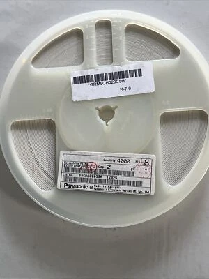 4000 PCS PANASONIC ECUV1H020CCV CAP CER 2PF 50V 0603 - Image 1 of 2