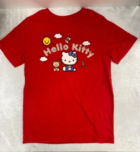 Girls' Size M Red Short Sleeve Hello Kitty T-shirt Patriotic Summer July 4th - Picture 1 of 2