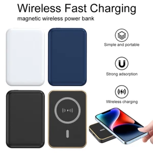 Wireless Magnetic Fast Power Bank for iPhone 14 13 12 11 Mobile Phone Portable - Picture 1 of 16