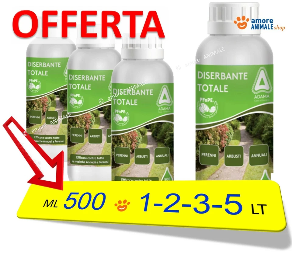 Adama Diserbante Totale 500 Ml 1 / 2 / 3 / 5 Litri - Erbicida Glifosate .