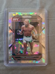 2023 Panini Prizm UFC Tony Gravely Rookie Card RC Cracked Ice Prizm #148