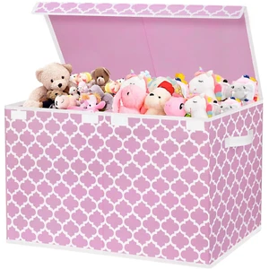 Toy Box for Girls, Kids - Large Toy Chest Organizers and Storage Boxes with Flip - Picture 1 of 12