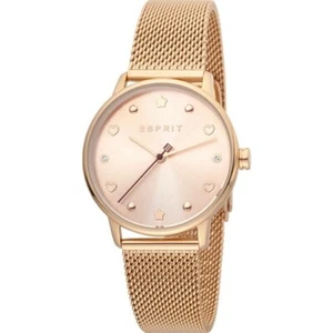 TK Maxx ESPRIT Women’s Rose Gold Stainless Steel Mesh Quartz Watch ES1L174M0086 - Picture 1 of 5