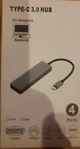 USB-C Type C to USB 3.0 4 Port Hub Splitter For PC Mac Phone MacBook Pro iPad - Picture 1 of 2