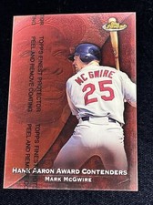 1999 MARK MCGWIRE FINEST HANK AARON CONTENDERS #9