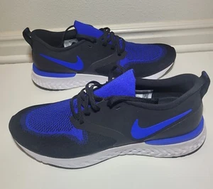 Men's 11.5 Nike Odyssey React 2 Running Training Shoes  AH1015 011 Black Blue  - Picture 1 of 7