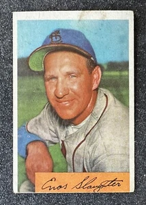 Bowman Enos Slaughter 1954 #62 Cardinals/Yankees (10x All-Star/Salón de la Fama) - Imagen 1 de 2