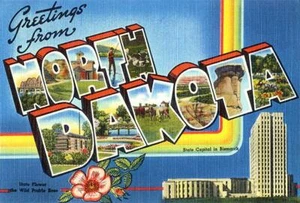 Greetings From North Dakota - Bismarck - 1930's - Vintage Postcard Magnet - Picture 1 of 2