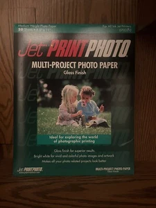New Jet Print Photo paper 8.5 x 11" Multi-Project Gloss Photo Paper 20 Sheets - Picture 1 of 2