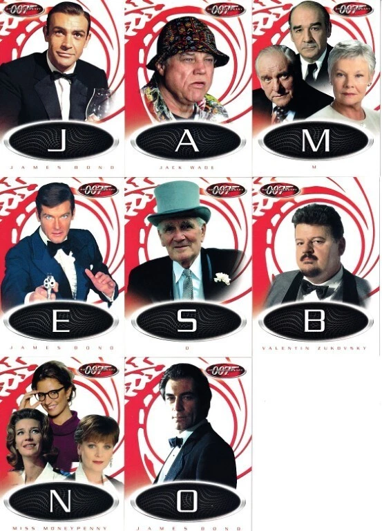 James Bond 007 40 Aniversario 2002 Rittenhouse Juego Completo 8 Cartas Juego NmMt++ Foto 1 de 1